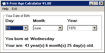 S-Free Age Calculator V1.00